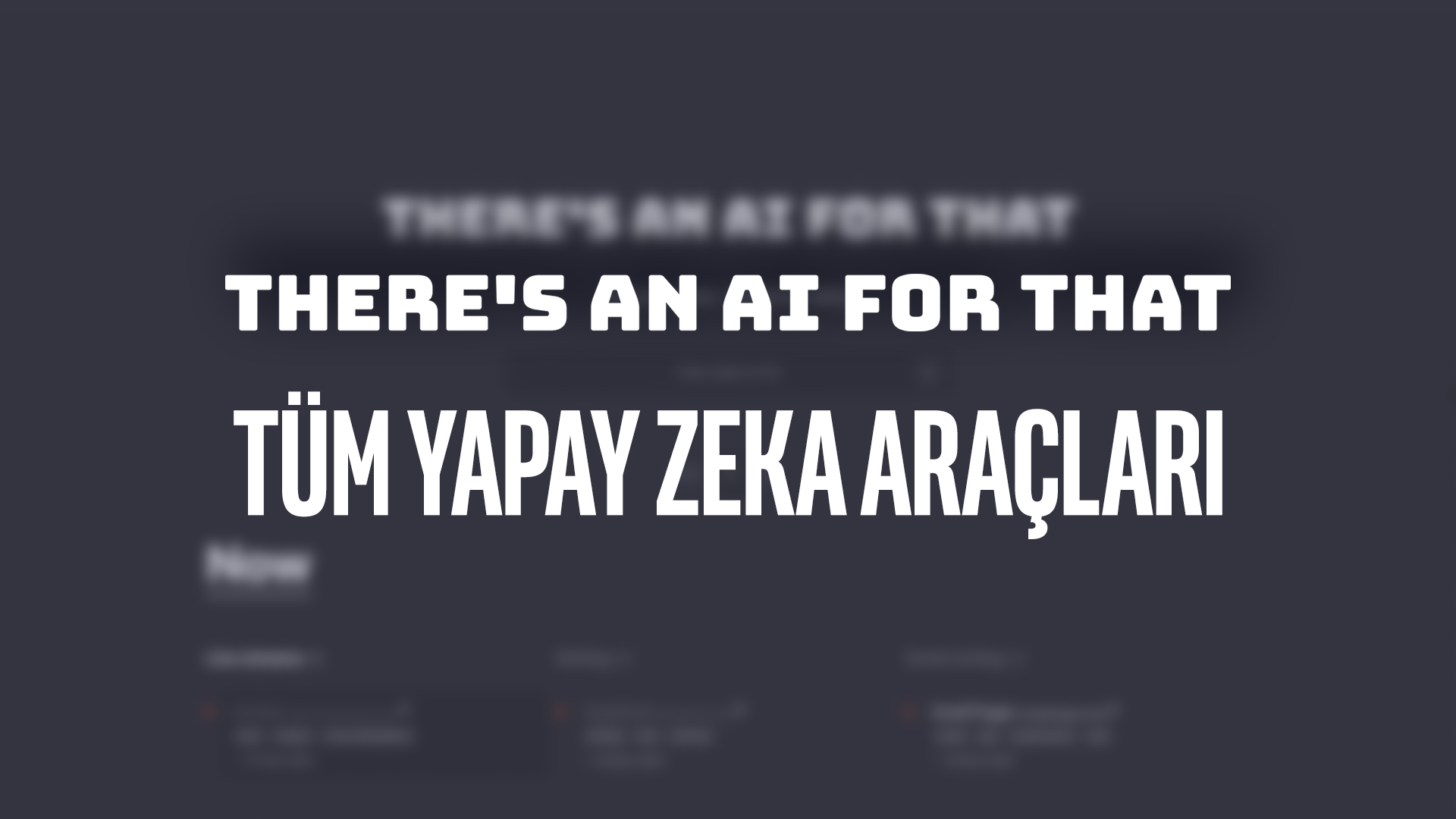 Tüm Yapay Zeka Araçlarını Görüntüleyin